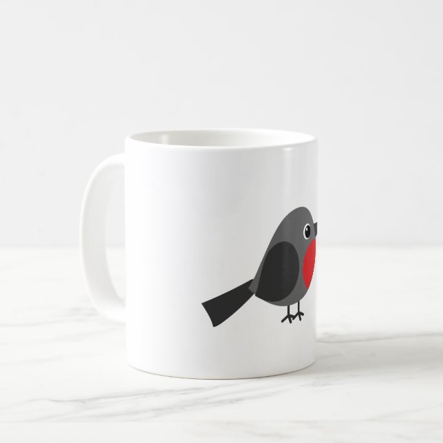 Der Vogel - Robin Kaffeetasse (Vorderseite Links)