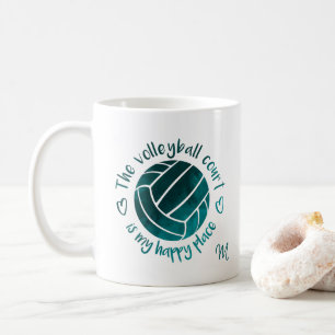 Der Volleyballplatz ist mein Happy Place aquamarin Kaffeetasse