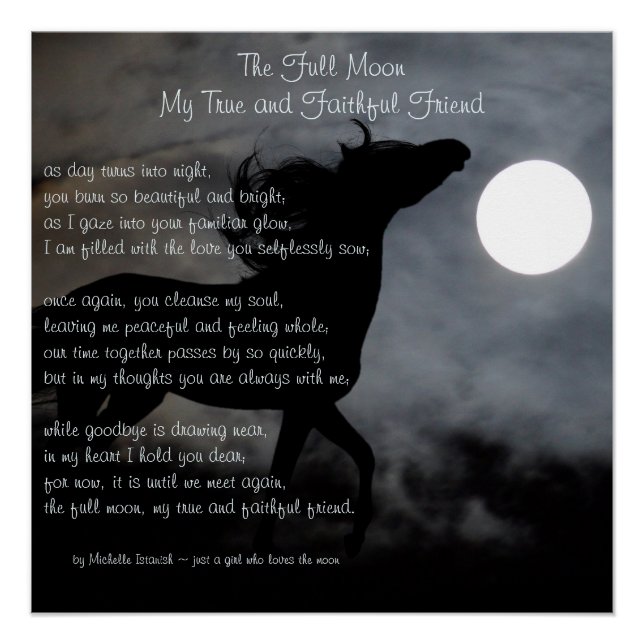 Der Vollmond, mein wahrer und treuer Freund ~ Gedi Poster (Vorderseite)