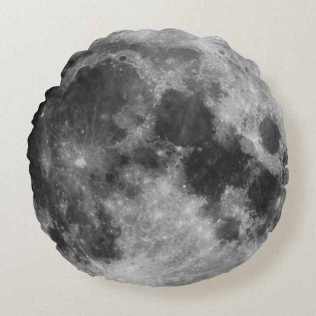 Der Vollmond Rundes Kissen (Vorderseite)