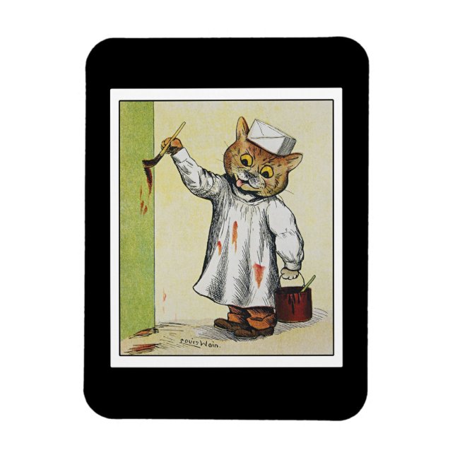 Der von Louis Wain illustrierte Maler Magnet (Vertikal)