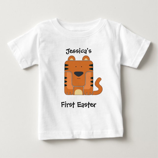Der Vorname und das Ereignis des Babys mit Baby T-shirt (Vorderseite)