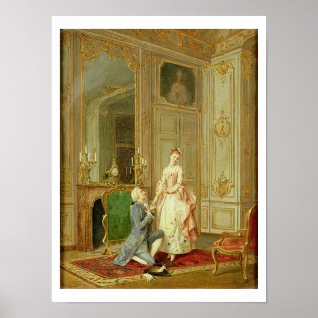 Der Vorschlag (Öl im Panel) Poster (Vorne)