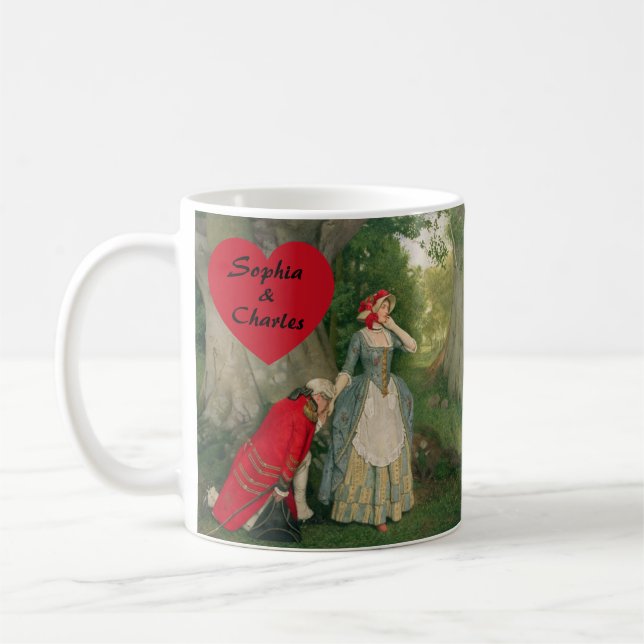 Der Vorschlag von Sir James Dromgole Linton Kaffeetasse (Links)