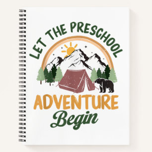 Der Vorschul-Abenteuer-Campingstart zurück zu Notizbuch