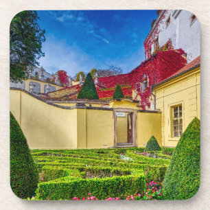Der Vrtba-Garten Herbst Hartplastik-Achterbahn Getränkeuntersetzer