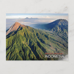 Der Vulkan Merapi in Indonesien Postkarte
