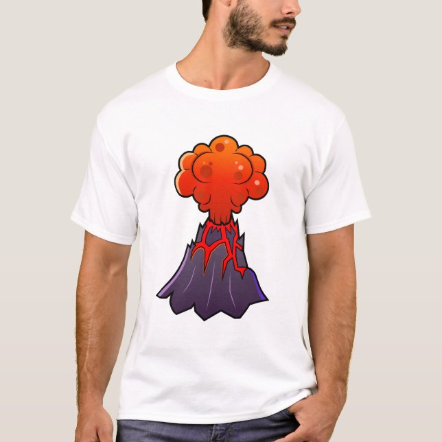 Der Vulkan-T - Shirt der Männer (Vorderseite)