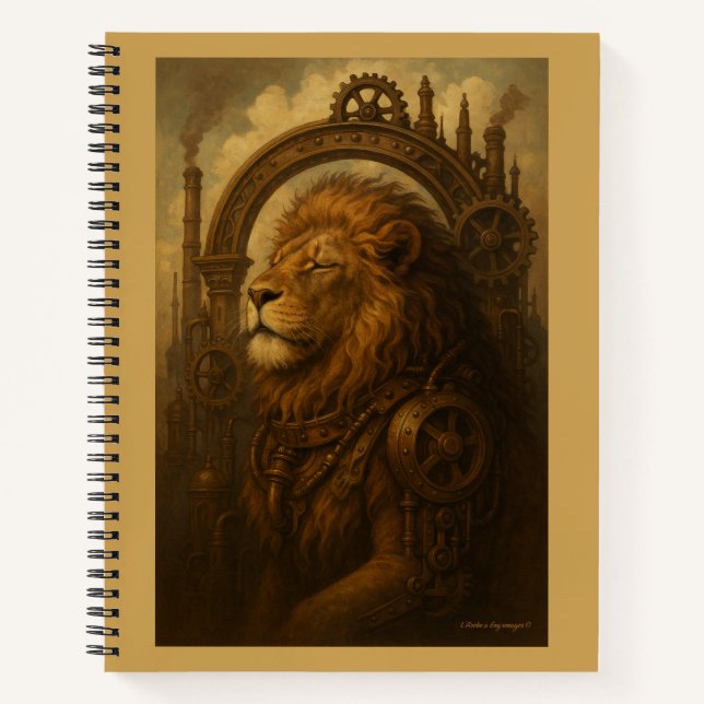 Der Wachmann der Arche - Spiral Steampunk Notizbuch (Vorderseite)