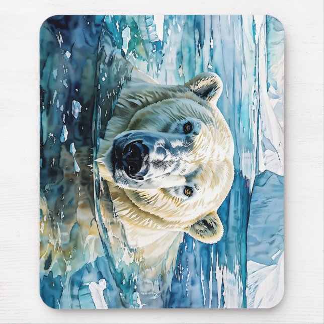 Der wachsame Eiswächter Mousepad (Vorne)