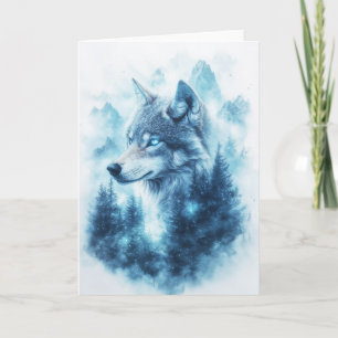 Der wachsamen Wolf in Frostigen Gipfeln Karte