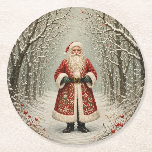 Der Wächter von Winters Pfad Runder Pappuntersetzer (Vorderseite)