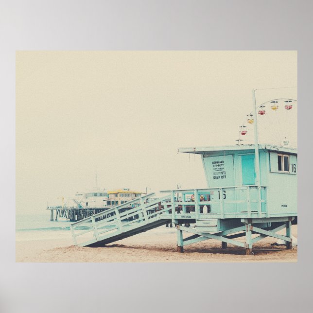 Der Wachturm am Strand Poster (Vorne)
