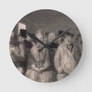 Der Wagen der dritten Klasse (w/c) Runde Wanduhr