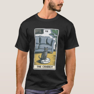 Der Wagen Tarotkarte Katzenroboter Staubsauger Ca T-Shirt