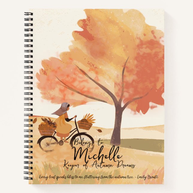 Der wahre Herbsttraum, romantischer Poesie-Fall Notizbuch (Vorderseite)