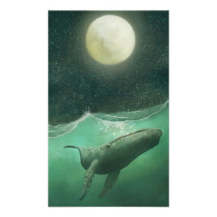 Der Wal u. der Mond Fotodruck