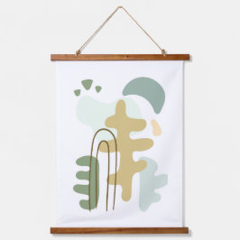Der Wald modern Abstrakt Wandteppich Mit Holzrahmen