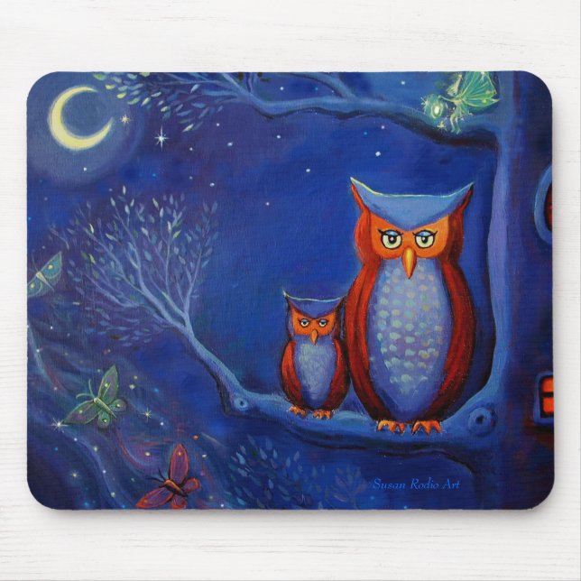 Der Wald nachts - Mäusematte Mousepad (Vorne)