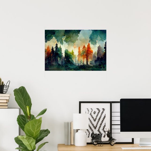 Der Wald (Natur) Poster (Heimbüro)
