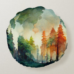 Der Wald (Natur) Rundes Kissen