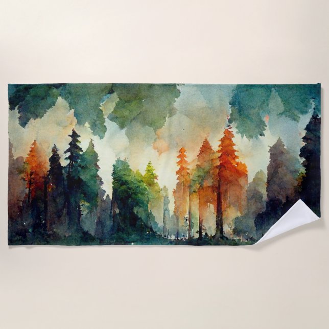 Der Wald (Natur) Strandtuch (Vorderseite)