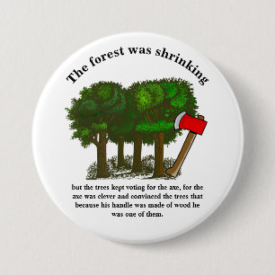 Der Wald schrumpfte, aber die Bäume behielt zu wäh Button