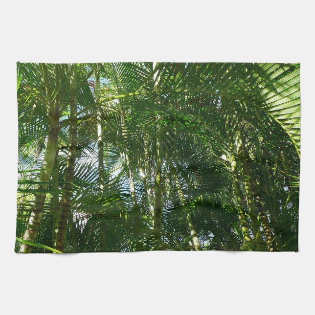 Der Wald von Palmen tropische Natur Geschirrtuch (Horizontal)