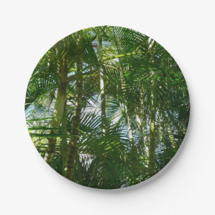 Der Wald von Palmen tropische Natur Pappteller
