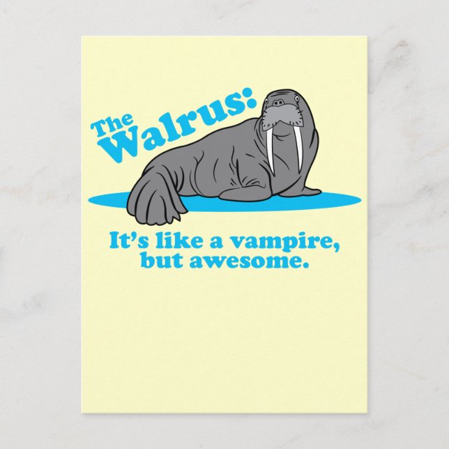 Der Walross-Vampir Postkarte (Vorderseite)