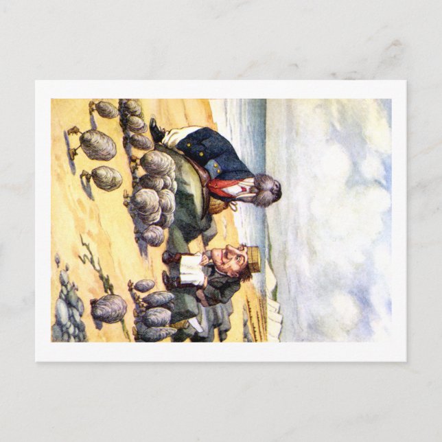 DER WALRUS UND DER CARPENTER IN WONDERLAND POSTKARTE (Vorderseite)