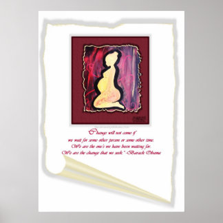 "Der Wandel kommt nicht..." Barack Obama Zitat. Poster