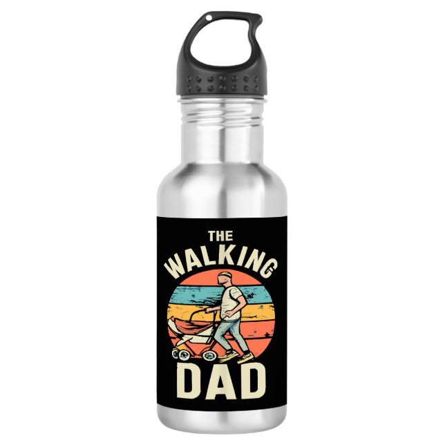 der wandelnde Vater Edelstahlflasche (Vorderseite)