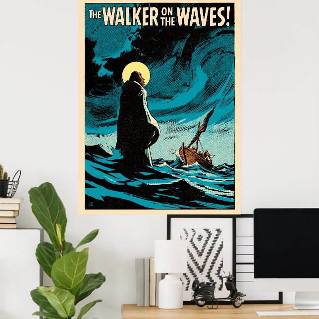 Der Wanderer auf den Wellen Poster (Heimbüro)