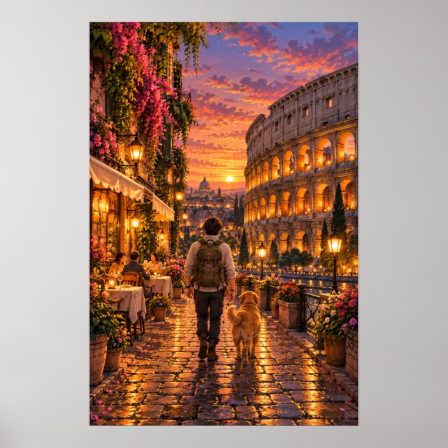 Der Wanderer Rom Poster (Vorne)