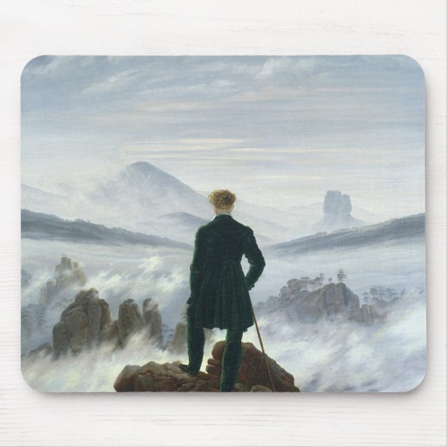 Der Wanderer über dem Meer von Nebel, 1818 Mousepad (Vorne)
