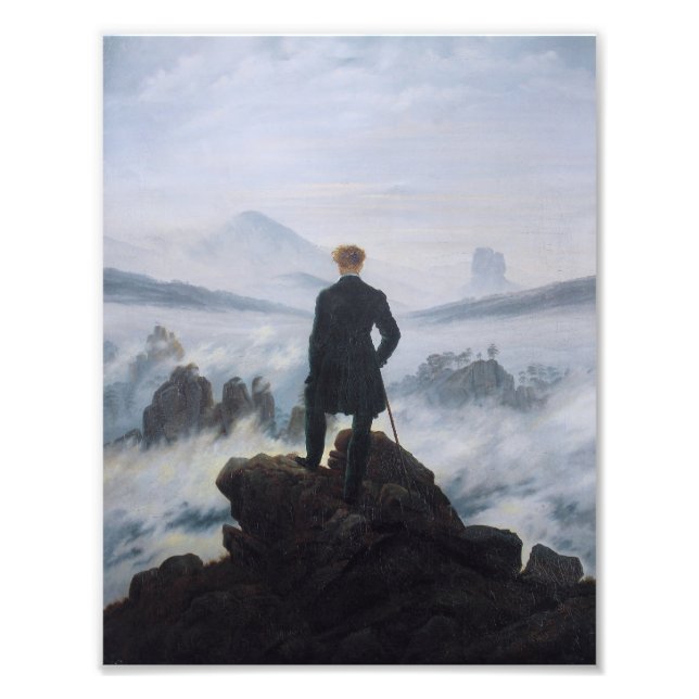 Der Wanderer über dem Nebel Fotodruck (Vorne)