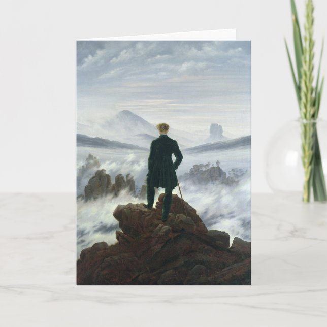 Der Wanderer über dem Nebel-Meer, 1818 Karte (Vorderseite)