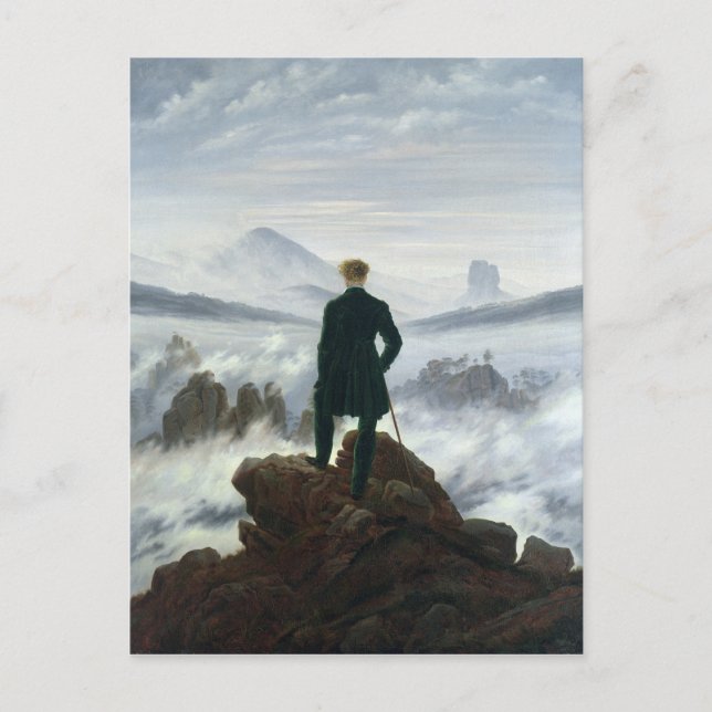 Der Wanderer über dem Nebel-Meer, 1818 Postkarte (Vorderseite)