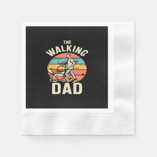 der wandernde Papa Serviette (Vorderseite)