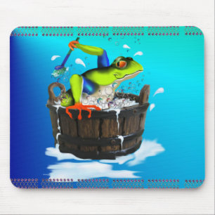 Der waschende Frosch Mousepad