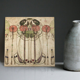 Der Wassail Mackintosh Art Nouveau Wanddekor Cera Fliese