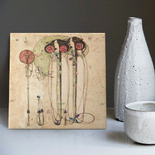Der Wassail Mackintosh Art Nouveau Wanddekor Cera Fliese