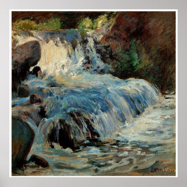 Der Wasserfall von John Henry Twachtman Poster (Vorne)