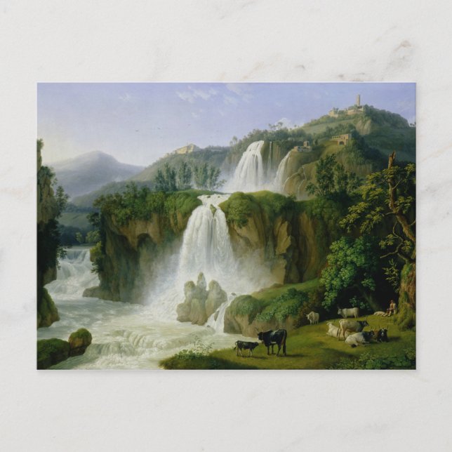 Der Wasserfall von Tivoli, 1785 Postkarte (Vorderseite)