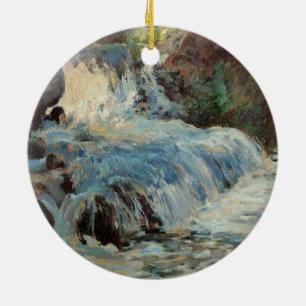 Der Wasserfall von Twachtman, Vintage-Impressionis Keramik Ornament