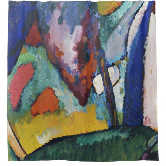 Der Wasserfall - Wassily Kandinsky Duschvorhang (Vorderseite)
