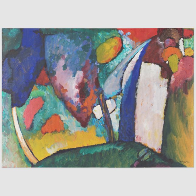Der Wasserfall, Wassily Kandinsky Seidenpapier (Vorderseite)