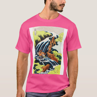 Der Wasserfall, wo Yoshitsune sein Pferd verwascht T-Shirt