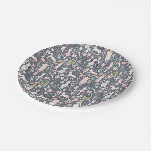 Der Wasserfarbenurlaub Nutcracker Pappteller (Schrägansicht)